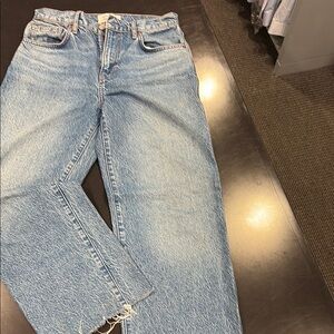 Reformation relaxed wide legged jeans